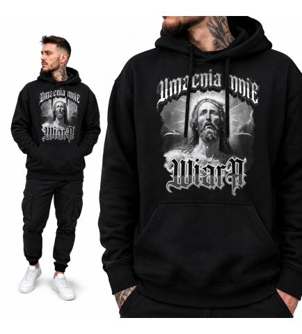 Bluza Chrześcijańska z kapturem Umacnia mnie Wiara